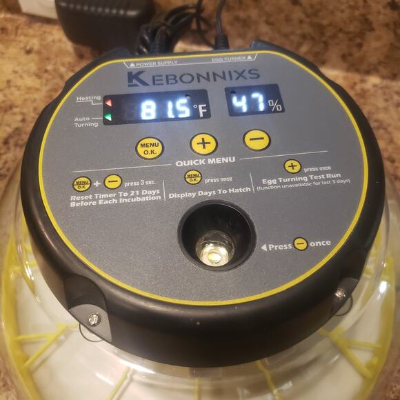 KEBONNIXS 12 Egg Incubator w/ Humidity Display, Egg Candler. New Open Box Tested - Picture 2 of 15